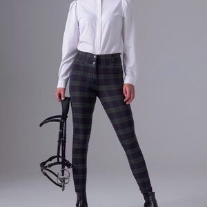 PS of Sweden Plaid Riding Breeches Knee Grip Equestrian pants size small